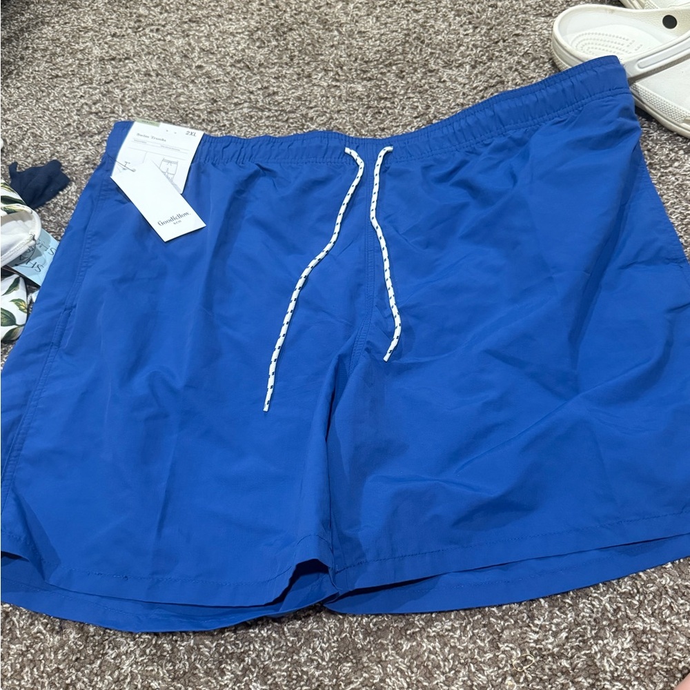 🍓Goodfellow & Co Blue Swim Trunks Quick-Dry Elastic Waist